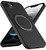 iPhone 17e / 16e Liquid Silicone MagSafe Phone Case with Rotating Holder - Black