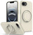 iPhone 17e / 16e Liquid Silicone MagSafe Phone Case with Rotating Holder - White