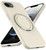 iPhone 17e / 16e Liquid Silicone MagSafe Phone Case with Rotating Holder - White