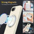 iPhone 17e / 16e Liquid Silicone MagSafe Phone Case with Rotating Holder - White