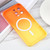 iPhone 17e / 16e Liquid TPU Silicone Gradient MagSafe Phone Case - Orange Yellow