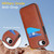 iPhone 17e / 16e Litchi Leather Skin Card Slots Phone Case - Brown