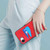 iPhone 17e / 16e Litchi Leather Skin Card Slots Phone Case - Red