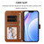 iPhone 17e / 16e Litter Panda Embossing RFID Leather Phone Case with Lanyard - Brown