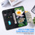 iPhone 17e / 16e Lotus Embossed Leather Phone Case - Black