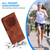 iPhone 17e / 16e Lotus Embossed Leather Phone Case - Brown