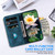 iPhone 17e / 16e Lotus Embossed Leather Phone Case - Dark Blue