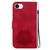 iPhone 17e / 16e Lotus Embossed Leather Phone Case - Red