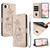 iPhone 17e / 16e Lotus Embossed Leather Phone Case with Lanyard - Beige