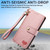 iPhone 17e / 16e Love Zipper Lanyard Leather Phone Case - Pink