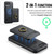 iPhone 17e / 16e MAGKING K1 MagSafe Detachable Wallet RFID Back Cover Phone Case - Black