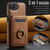 iPhone 17e / 16e MAGKING K1 MagSafe Detachable Wallet RFID Back Cover Phone Case - Brown