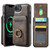 iPhone 17e / 16e MAGKING K1 MagSafe Detachable Wallet RFID Back Cover Phone Case - Coffee