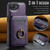 iPhone 17e / 16e MAGKING K1 MagSafe Detachable Wallet RFID Back Cover Phone Case - Purple