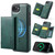 iPhone 17e / 16e MAGKING K2 Series MagSafe RFID Card Bag Detachable Phone Case - Green