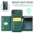 iPhone 17e / 16e MAGKING K2 Series MagSafe RFID Card Bag Detachable Phone Case - Green