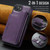 iPhone 17e / 16e MAGKING K3 Series MagSafe RFID Card Bag Detachable Phone Case - Purple