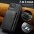 iPhone 17e / 16e MAGKING K4 Series MagSafe RFID Tri-fold Card Bag Detachable Phone Case - Black