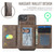 iPhone 17e / 16e MAGKING K4 Series MagSafe RFID Tri-fold Card Bag Detachable Phone Case - Coffee