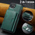 iPhone 17e / 16e MAGKING K4 Series MagSafe RFID Tri-fold Card Bag Detachable Phone Case - Green