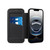 iPhone 17e / 16e Magnetic Armor Series RFID Card Slots Leather Phone Case - Black