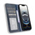 iPhone 17e / 16e Magnetic Buckle Retro Texture Leather Phone Case - Blue