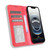 iPhone 17e / 16e Magnetic Buckle Retro Texture Leather Phone Case - Red