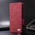 iPhone 17e / 16e Magnetic Clasp Leather Phone Case - Red