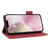iPhone 17e / 16e Magnetic Clasp Leather Phone Case - Red