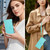 iPhone 17e / 16e Magnetic Closure 9 Card Slots Zipper Leather Case with Hand Strap - Mint Green