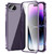 iPhone 17e / 16e Magnetic Double-buckle HD Tempered Glass Phone Case - Purple