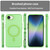iPhone 17e / 16e MagSafe Frosted Translucent TPU + PC Full Coverage Phone Case - Green