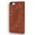 iPhone 17e / 16e Mandala Embossed Dual-Fold Calf Leather Phone Case - Brown