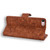 iPhone 17e / 16e Mandala Embossed Dual-Fold Calf Leather Phone Case - Brown