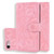 iPhone 17e / 16e Mandala Embossed Dual-Fold Calf Leather Phone Case - Pink