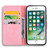 iPhone 17e / 16e Mandala Embossed Dual-Fold Calf Leather Phone Case - Pink