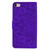 iPhone 17e / 16e Mandala Embossed Dual-Fold Calf Leather Phone Case - Purple
