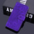 iPhone 17e / 16e Mandala Embossed Dual-Fold Calf Leather Phone Case - Purple