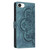 iPhone 17e / 16e Mandala Embossed Retro Frosted Leather Phone Case - Blue