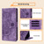 iPhone 17e / 16e Mandala Embossed Retro Frosted Leather Phone Case - Purple