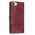 iPhone 17e / 16e Mandala Embossed Retro Frosted Leather Phone Case - Red