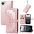 iPhone 17e / 16e Mandala Flower Embossed Leather Phone Case - Rose Gold