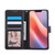 iPhone 17e / 16e Marble Bronzing Stitching Leather Phone Case - Black