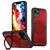 iPhone 17e / 16e Metal 360 Degree Rotation Holder MagSafe Phone Case - Red