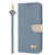 iPhone 17e / 16e Metal Bow Leather Phone Case with Hand Strap - Light Blue