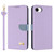 iPhone 17e / 16e Metal Bow Leather Phone Case with Hand Strap - Purple