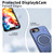 iPhone 17e / 16e Metal Rotation Holder MagSafe TPU Hybrid PC Phone Case - Navy Blue