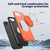 iPhone 17e / 16e Metal Rotation Holder MagSafe TPU Hybrid PC Phone Case - Orange
