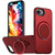 iPhone 17e / 16e Metal Rotation Holder MagSafe TPU Hybrid PC Phone Case - Red