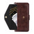 iPhone 17e / 16e Multi-card Slots Crossbody Cowhide Leather Phone Case - Brown